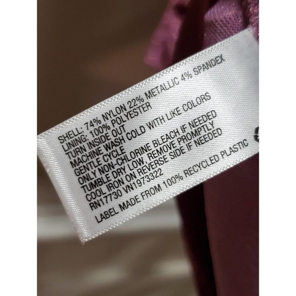 Wild Fable Pink Nylon Cut Out Lurex Long Sleeve Casual Knee Length Dress Large - Picture 7 of 9